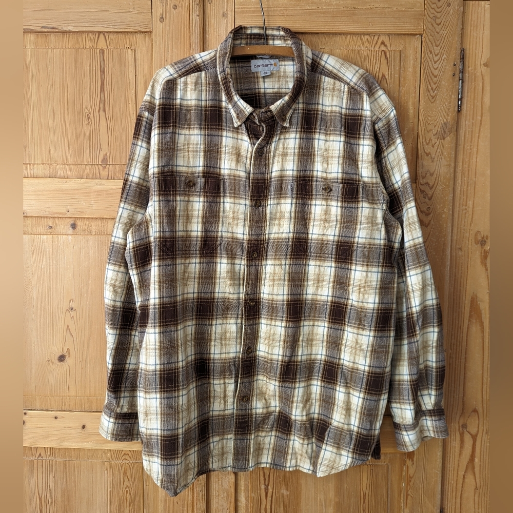 Men's 2XL Carhartt Flannel Button Down Shirt
